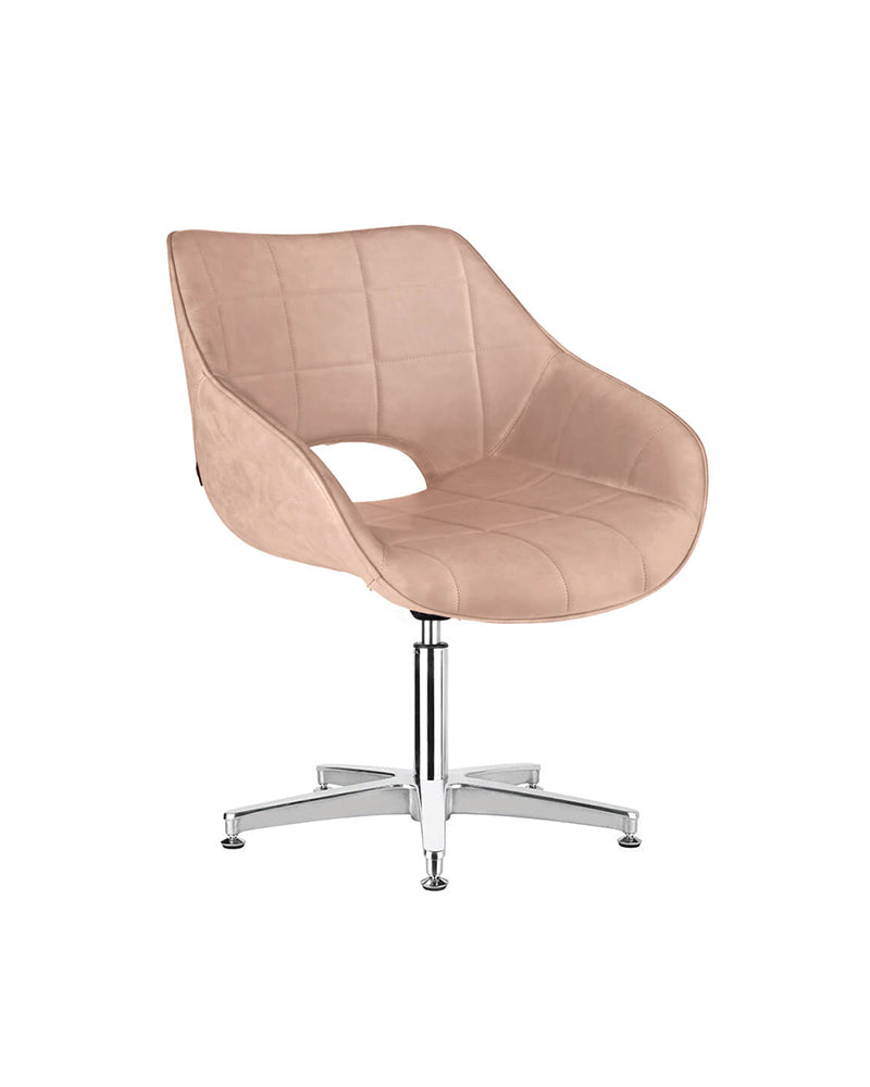 Rosie Blush - Pink waiting chair - Chrome cross base